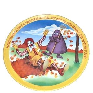 VINTAGE 1997 Ronald McDonald and Grimace McDonald's Lexington Plate